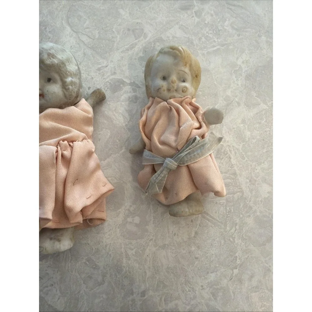 Small Porcelain Antique Dolls Set Of 3